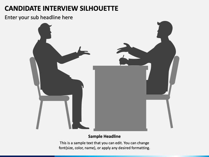 Candidate Interview Silhouette PPT Slide 1