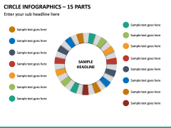Circle Infographics – 15 Parts PPT Slide 2
