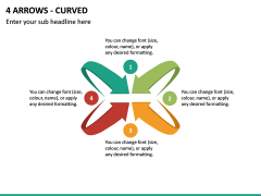 4 Arrows - Curved PPT Slide 2
