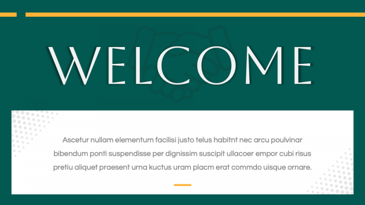 Minimalist Welcome Slides PPT Slide 1