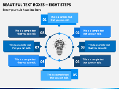 Beautiful Text Boxes - Eight Steps PPT Slide 2