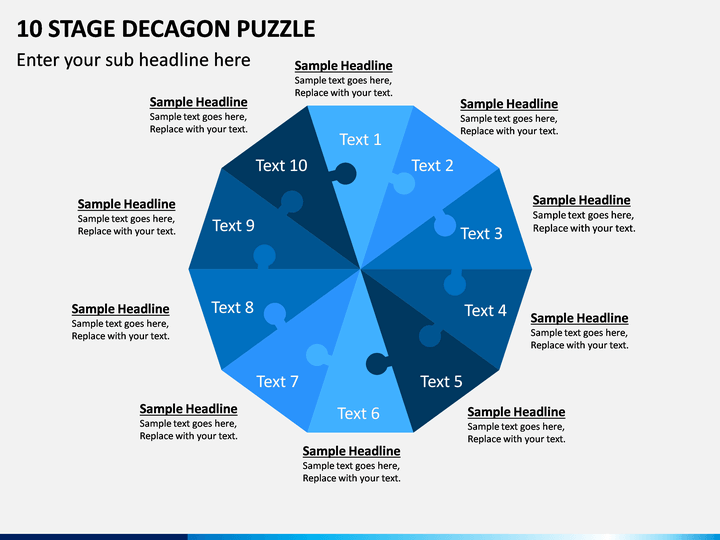 10 Stage Decagon Puzzle PPT Slide 1
