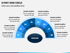 8 Part Semi Circle PPT Slide 2