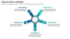Circle with 5 Arrow PPT Slide 1
