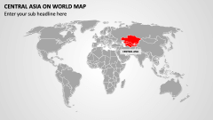 Central Asia on World Map PPT Slide 2