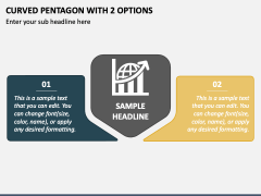 Curved Pentagon with 2 Options PPT Slide 1