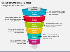 6 Step Segmented Funnel PPT Slide 2