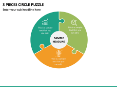 3 Pieces Circle Puzzle PPT Slide 2