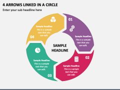 4 Arrows Linked in a Circle PPT Slide 2