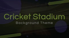 Cricket Stadium Background Theme Animated Presentation - SketchBubble