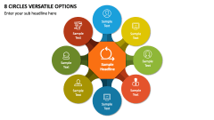 8 Circles Versatile Options PPT Slide 1