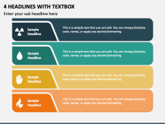 4 Headlines with Textbox PPT Slide 2