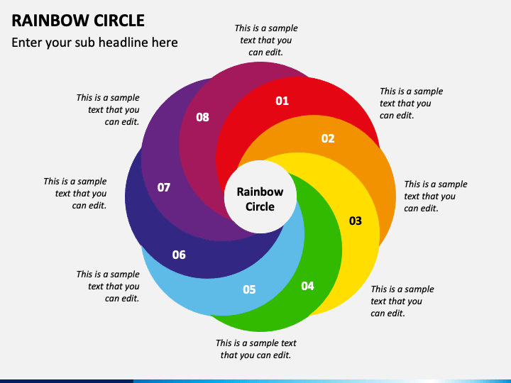 Rainbow Circle PPT Slide 1