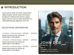 Professional Personal Introduction PowerPoint and Google Slides ...