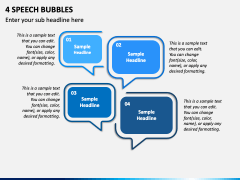 4 Speech Bubbles PPT Slide 2