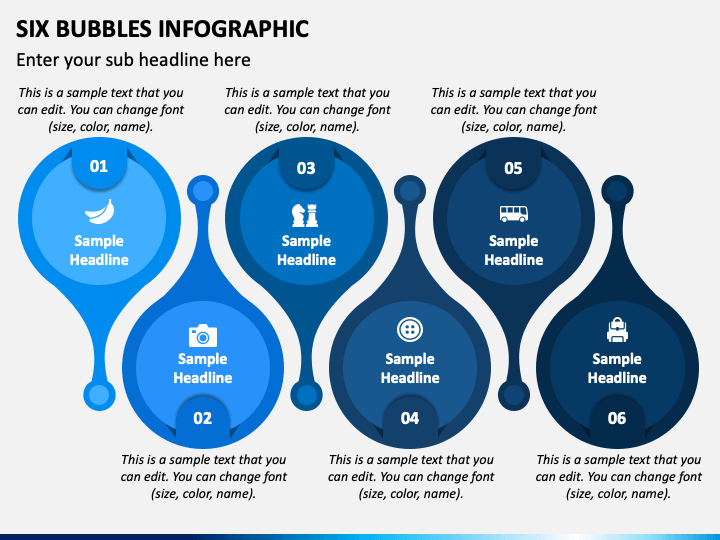 Six Bubbles Infographic PPT Slide 1