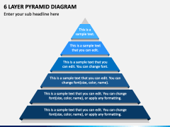 6 Layer Pyramid Diagram PPT Slide 2