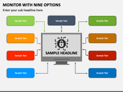 Monitor with Nine Options PPT Slide 2