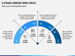 4 Stages Arrow Semi Circle PPT Slide 1