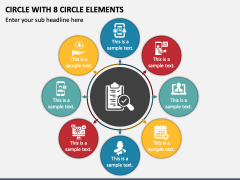 Circle with 8 Circle Elements PPT Slide 1