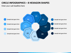 Circle Infographics – 8 Hexagon Shapes PPT Slide 1