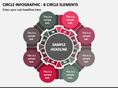 Circle Infographic - 8 Circle Elements PPT Slide 1