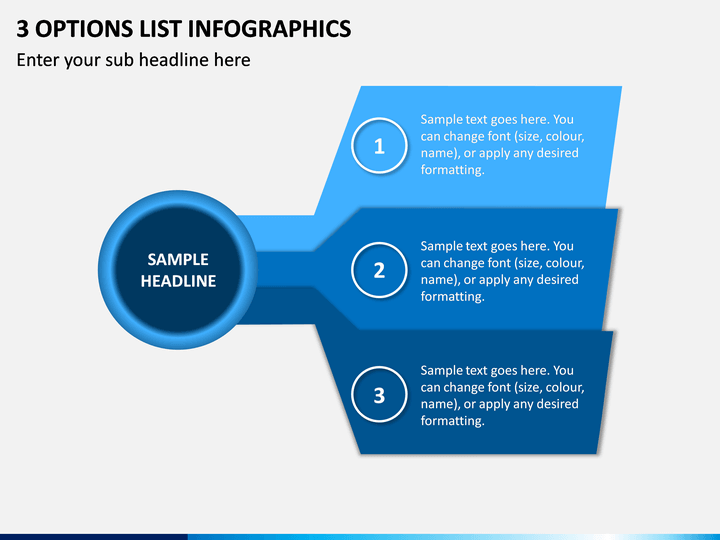 3 Options List Infographics PPT Slide 1