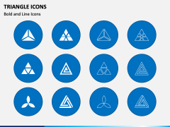Triangle Icons PPT Slide 1