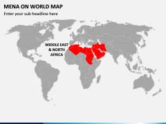 MENA on World Map PPT Slide 1