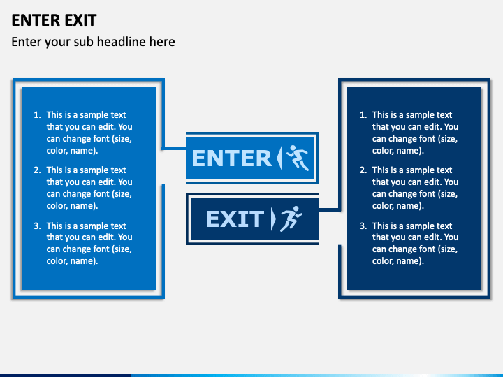 Enter Exit PowerPoint Template PPT Slides