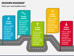Modern Roadmap PPT Slide 3
