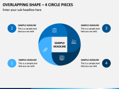 Overlapping Shape – 4 Circle Pieces PPT Slide 1