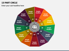 13 Part Circle PPT Slide 2