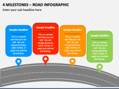 4 Milestones - Road Infographic PPT Slide 2