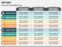 3x8 Table for PowerPoint and Google Slides