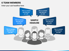 6 Team Members PPT Slide 1
