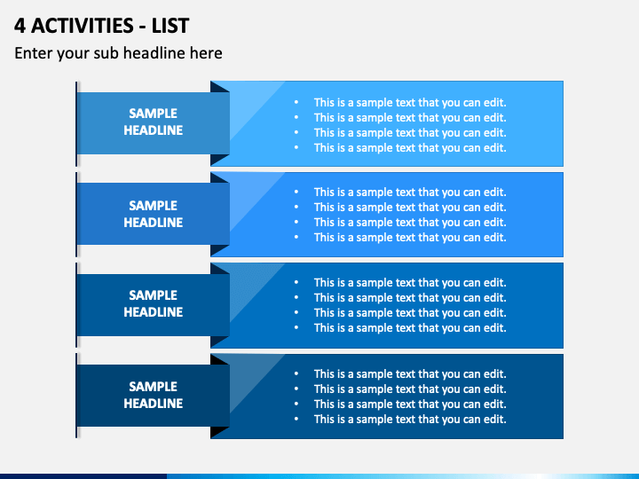 4 Activities List PPT Slide 1