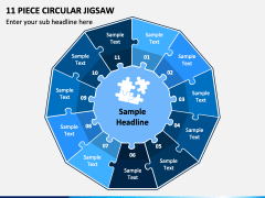 11 Piece Circular Jigsaw PPT Slide 2