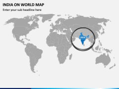 India on World Map PPT Slide 2