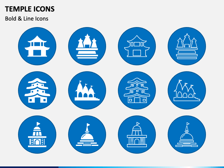 Temple Icons PPT Slide 1