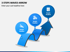 3 Steps Waved Arrow PPT Slide 1