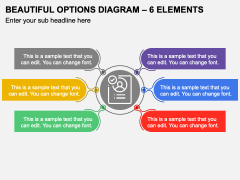 Beautiful Options Diagram - 6 Elements PPT Slide 2