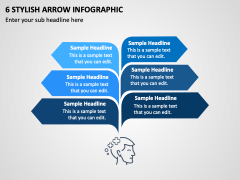 6 Stylish Arrow Infographic PPT Slide 1