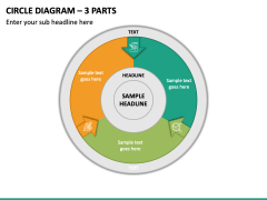 Circle Diagram - 3 Parts PPT Slide 2