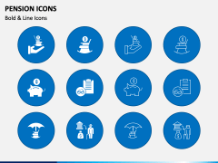 Pension Icons PPT Slide 1