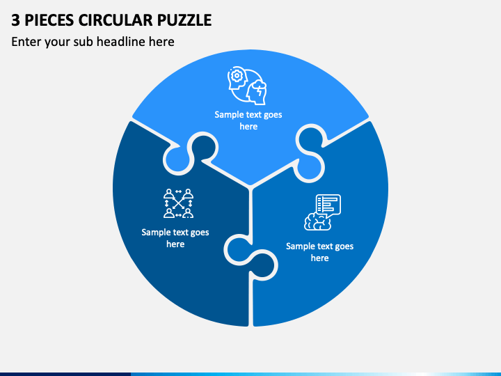 6 Pieces Jigsaw Strategy Puzzle PowerPoint Template