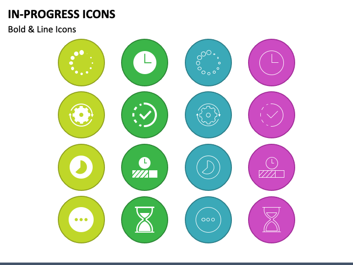 In Progress Icons PPT Slide 1