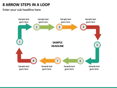 8 Arrow Steps in a Loop PPT Slide 2