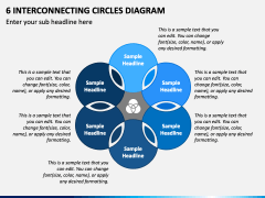 6 Interconnecting Circles Diagram PPT Slide 1