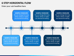 6 Step Horizontal Flow PPT Slide 1